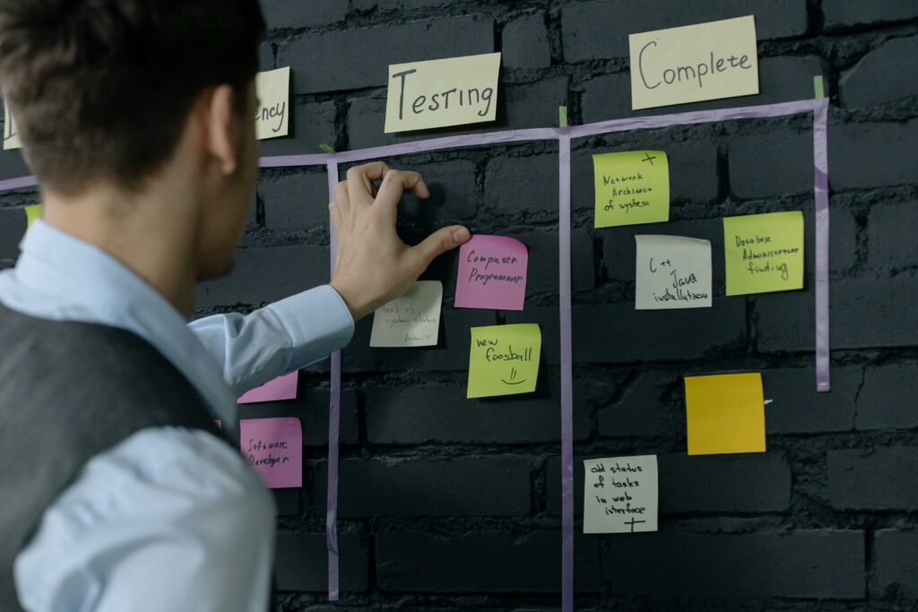 Kanban Board des Teams in Bearbeitung