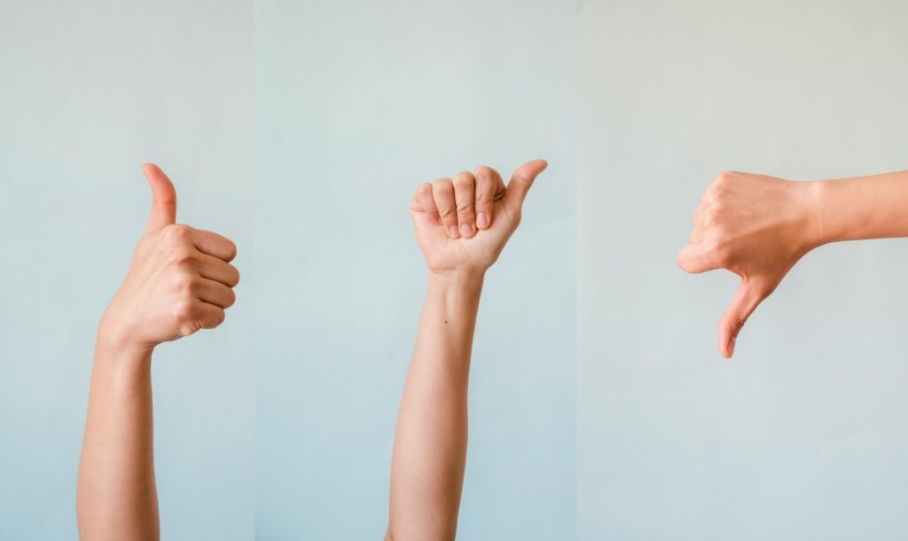 Daumen-Voting Feedback Methode