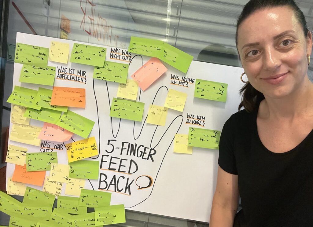 5-Finger-Feedback von Führungskräfte-Training und ich_anonymisiert