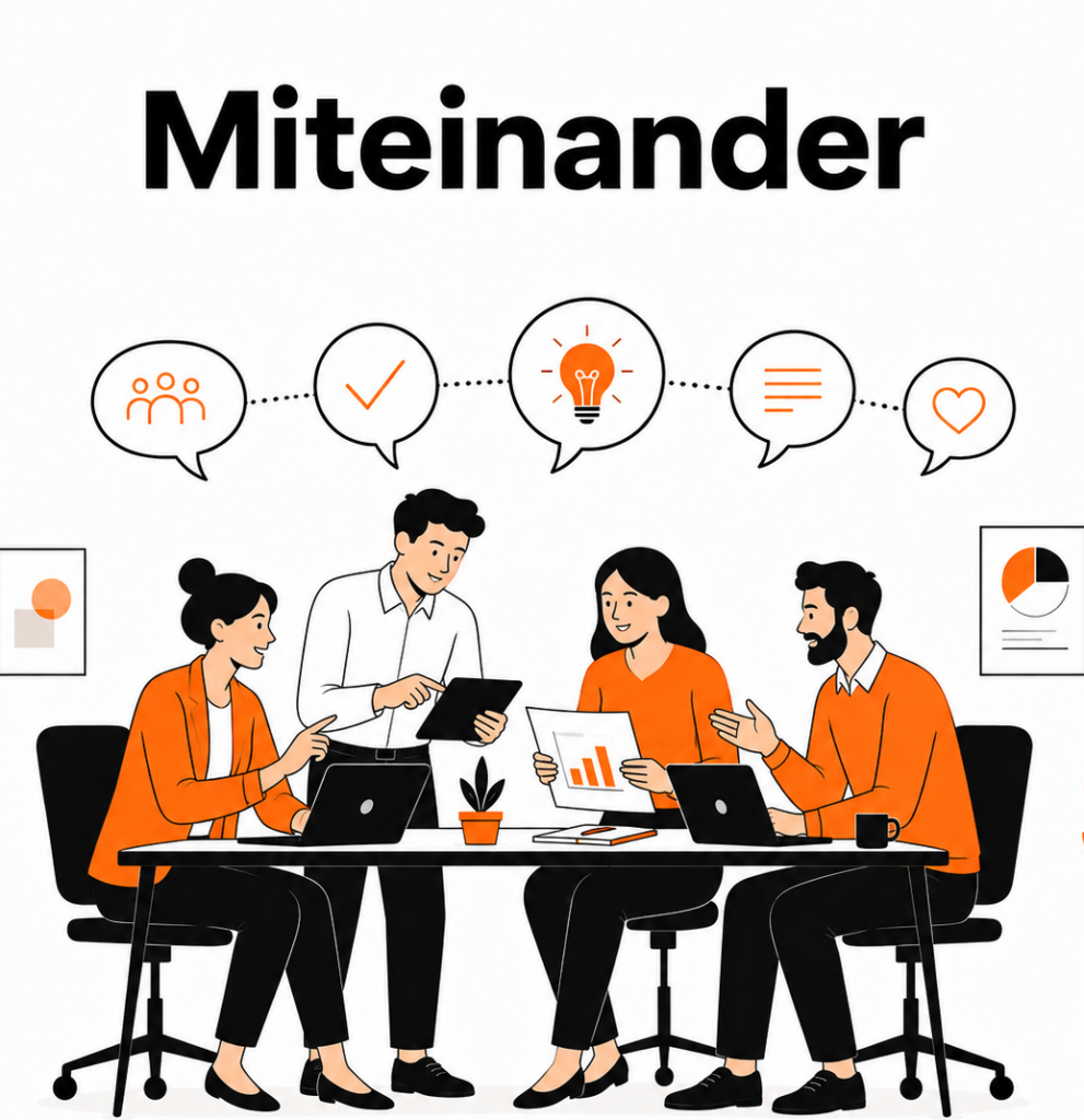 Miteinander arbeiten im Team